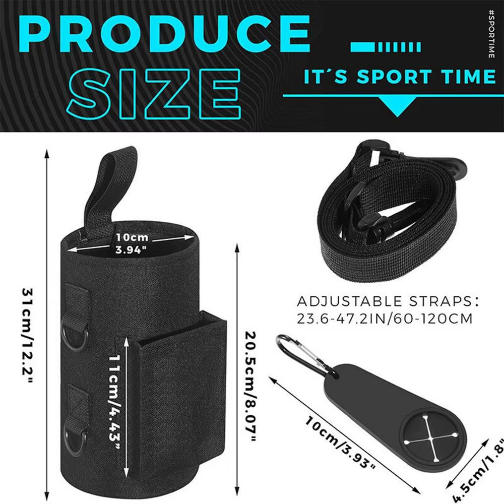 Magnetic Water Bottle Carrier Sling Bag - Non-Slip Portable Holder for Gym Accessories
