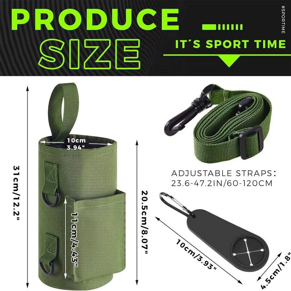 Magnetic Water Bottle Carrier Sling Bag - Non-Slip Portable Holder for Gym Accessories
