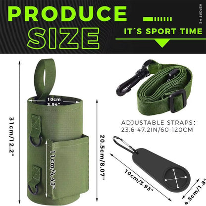 Magnetic Water Bottle Carrier Sling Bag - Non-Slip Portable Holder for Gym Accessories